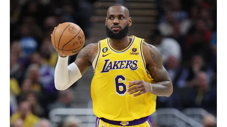 LeBron James with the Lakers during the 2023 NBA season