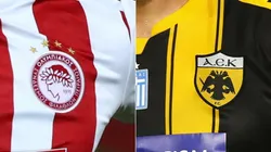 Olympiacos and AEK Athens jerseys