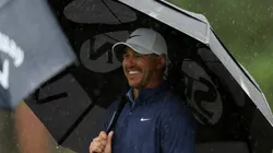 Brooks Koepka during the 2023 Masters Tournament round 3 suspended due to heavy rain
