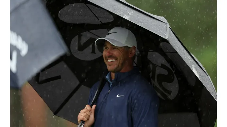 Brooks Koepka during the 2023 Masters Tournament round 3 suspended due to heavy rain