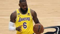 LeBron James #6 of the Los Angeles Lakers