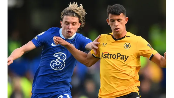 Conor Gallagher of Chelsea and Matheus Nunes of Wolves