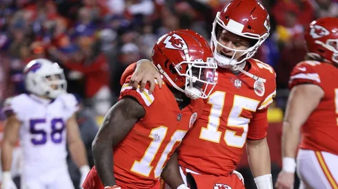 Patrick Mahomes and Tyreek Hill with the Kansas City Chiefs