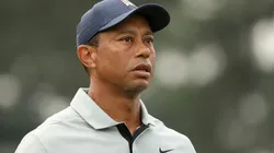 Tiger Woods during a practice round at Augusta National Golf Club prior to the 2023 Masters