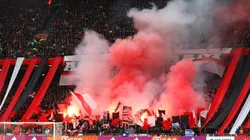 Ajax fans prior to the Dutch Eredivisie match between Ajax Amsterdam and Feyenoord