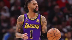 D'Angelo Russell #1 of the Los Angeles Lakers