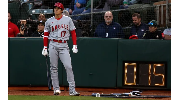 Shohei Ohtani of the Angeles and the MLB pitch clock