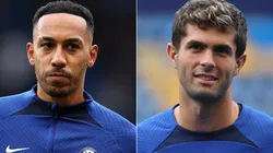 Pierre-Emerick Aubameyang and Christian Pulisic of Chelsea