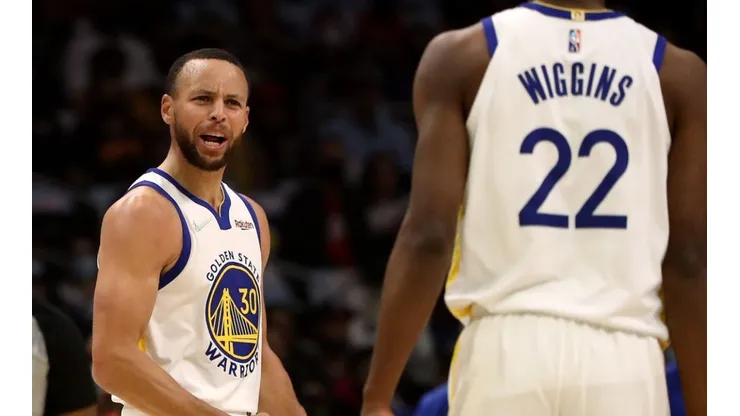 Stephen Curry and Andrew Wiggins