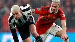 Bruno Guimaraes of Newcastle and Antony of Manchester United