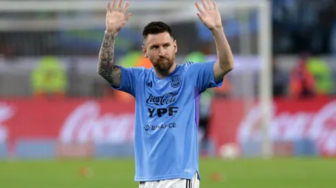 Lionel Messi before Argentina's game