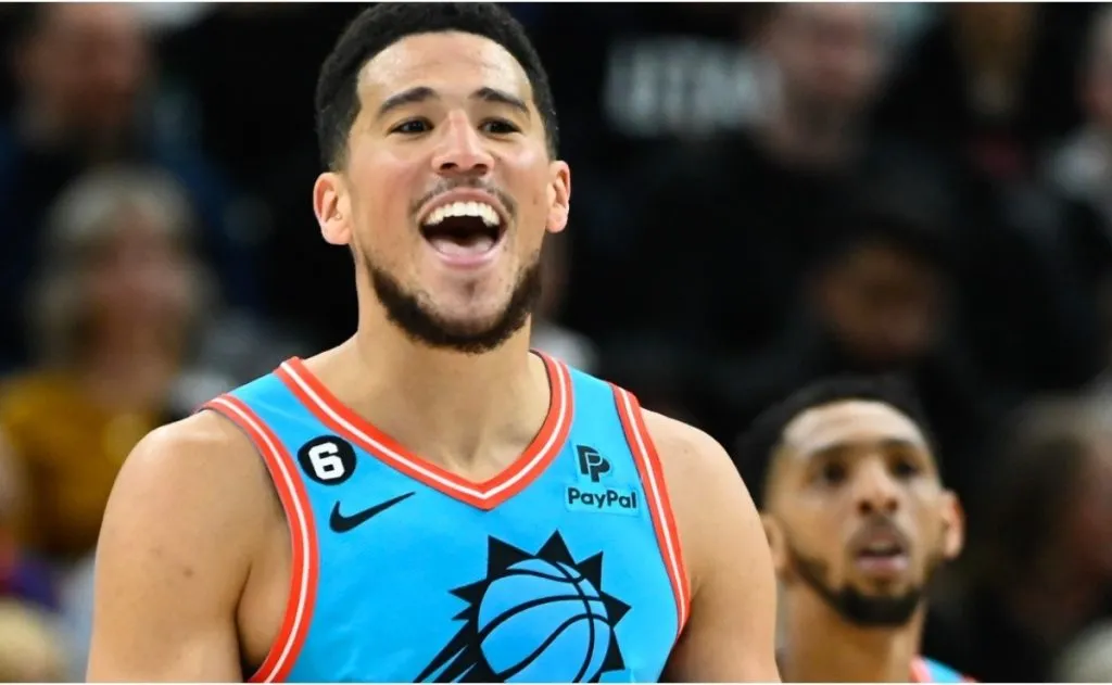 Devin Booker smiling
