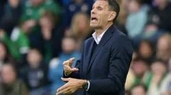 Manager Gus Poyet of Greece