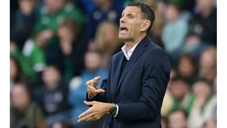 Manager Gus Poyet of Greece