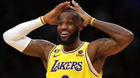 LeBron James with the Los Angeles Lakers