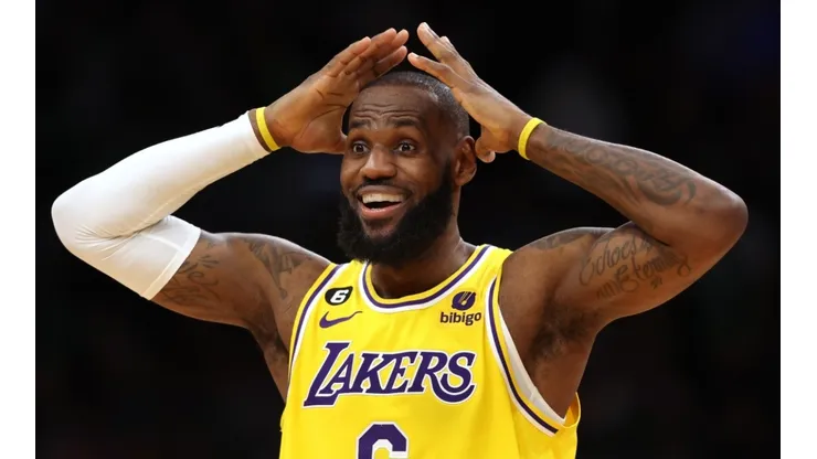 LeBron James with the Los Angeles Lakers