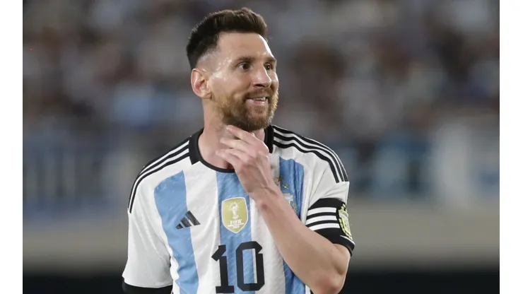 Lionel Messi during Argentina's 2022 Friendly against Panama.