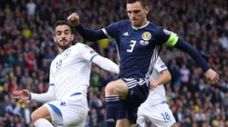 Andy Robertson of Scotland against Cyprus