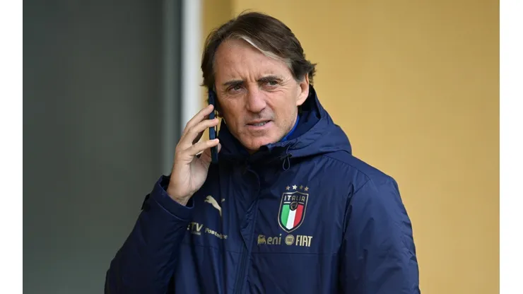 Manager Mancini of Italy