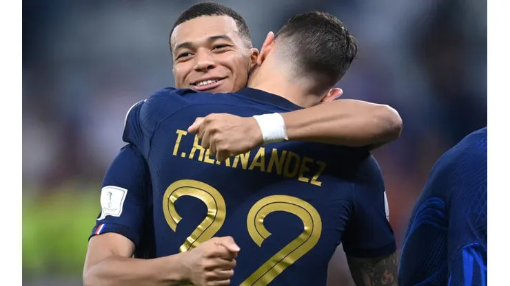 Kylian Mbappe and Theo Hernandez of France