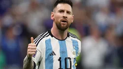 Lionel Messi with Argentina in the Qatar 2022 World Cup