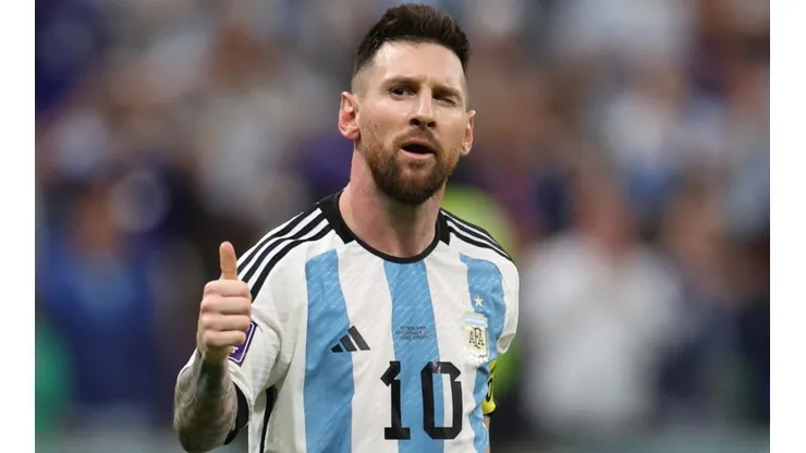 Lionel Messi with Argentina in the Qatar 2022 World Cup