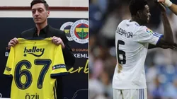 Mesut Ozil and Emmanuel Adebayor