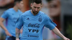 Lionel Messi preparing for this game in Argentina