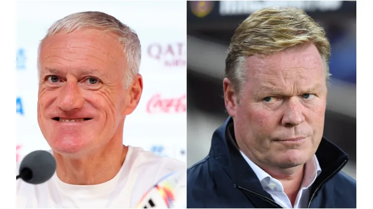 Didier Deschamps coach of France and Ronald Koeman of the Netherlands