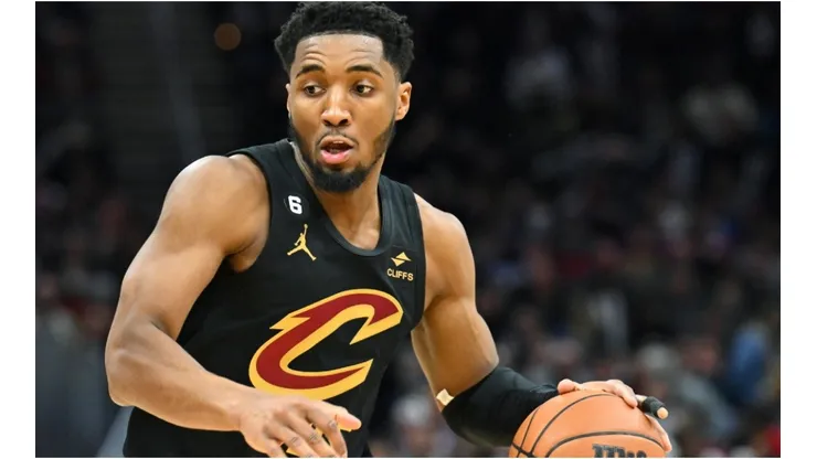 Donovan Mitchell #45 of the Cleveland Cavaliers