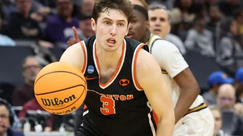 Ryan Langborg of Princeton Tigers during the 2023 March Madness