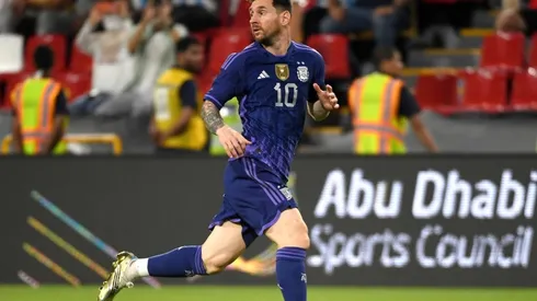 Leo Messi of Argentina in action during the international friendly