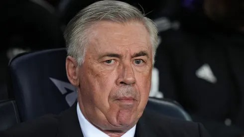 Carlo Ancelotti coach of Real Madrid in El Clasico against Barcelona at Camp Nou