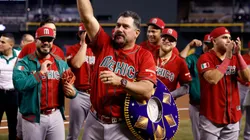 Manager Benji Gil #30 of Team Mexico acknowledges the crowd after Mexico beat Team Canada 10-3