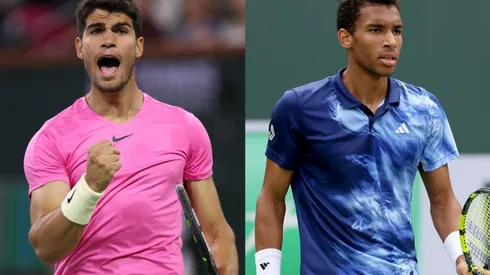 Carlos Alcaraz (left) and Felix Auger Aliassime (right)