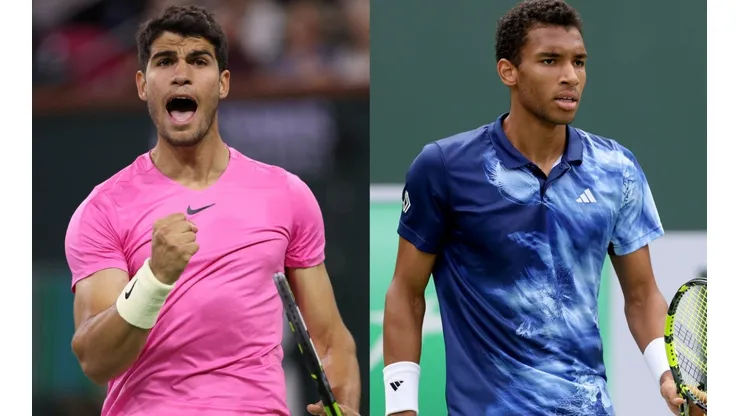 Carlos Alcaraz (left) and Felix Auger Aliassime (right)