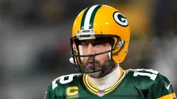 Aaron Rodgers with the Green Bay packers at Lambeau Field