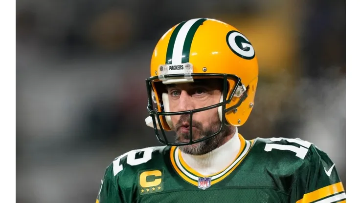 Aaron Rodgers with the Green Bay packers at Lambeau Field