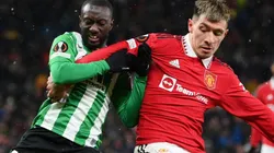 Youssouf Sabaly of Real Betis and Lisandro Martinez of Manchester United