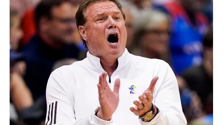 Head coach Bill Self of the Kansas Jayhawks