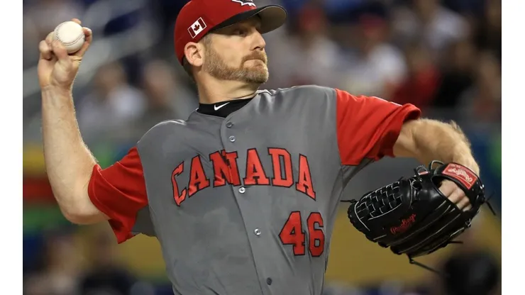 Ryan Dempster of Canada at the 2023 World Baseball Classic