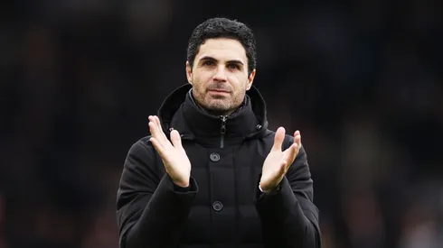 Mikel Arteta with Arsenal during the 2022-2023 Premier League