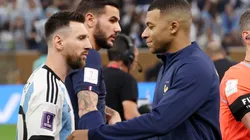 Kylian Mbappe of France and Lionel Messi of Argentina