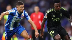 Oscar Gil of Espanyol and Vinicius of Real Madrid