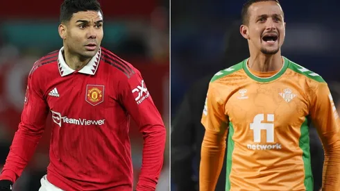 Casemiro of Man United (left) and Luiz Felipe of Real Betis.