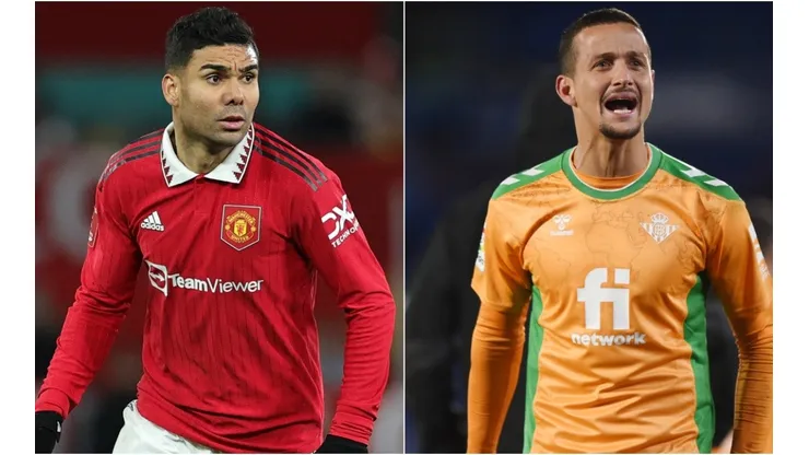 Casemiro of Man United (left) and Luiz Felipe of Real Betis.