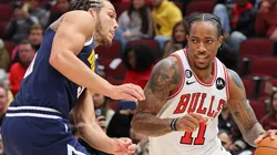 Aaron Gordon of the Denver Nuggets and DeMar DeRozan of the Chicago Bulls