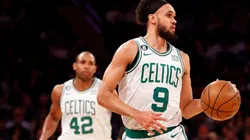 Derrick White #9 of the Boston Celtics
