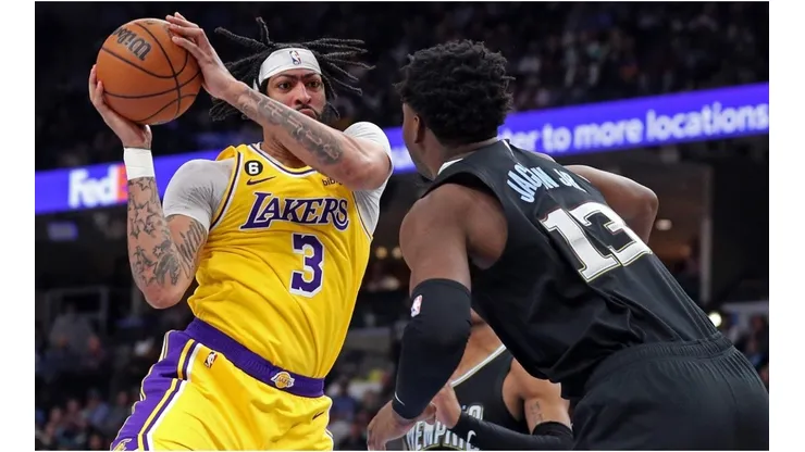 Anthony Davis #3 of the Los Angeles Lakers