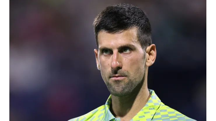 Novak Djokovic at the 2023 Dubai tournament